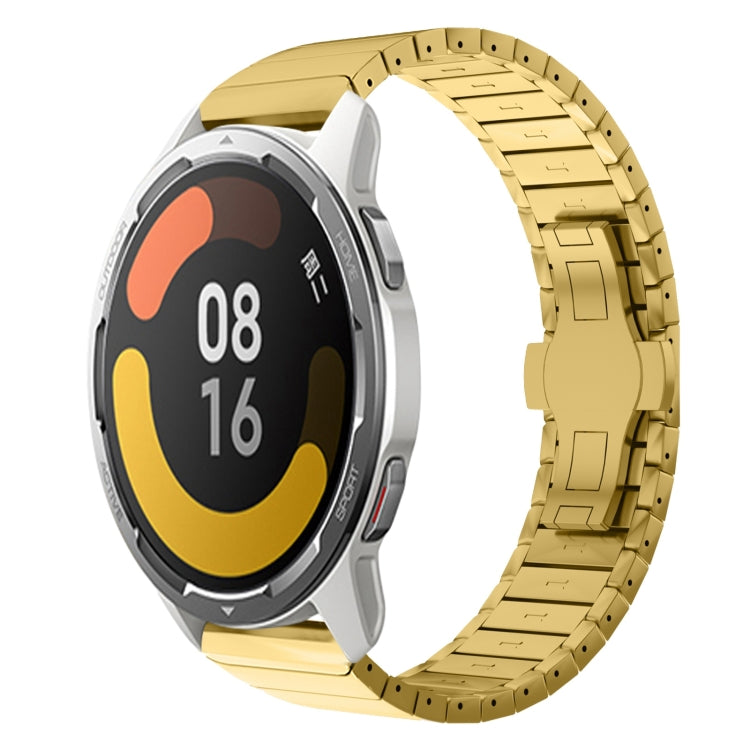 For Xiaomi Watch Color2 22mm One Bead Paint Butterfly Buckle Alloy Watch Band(Gold) - free shipping - PMC TechLife - Order now!
