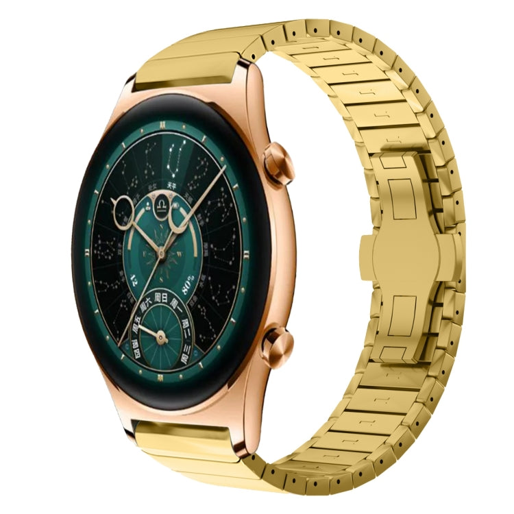For Honor Watch GS 4 22mm One Bead Paint Butterfly Buckle Alloy Watch Band(Gold) - free shipping - PMC TechLife - Order now!