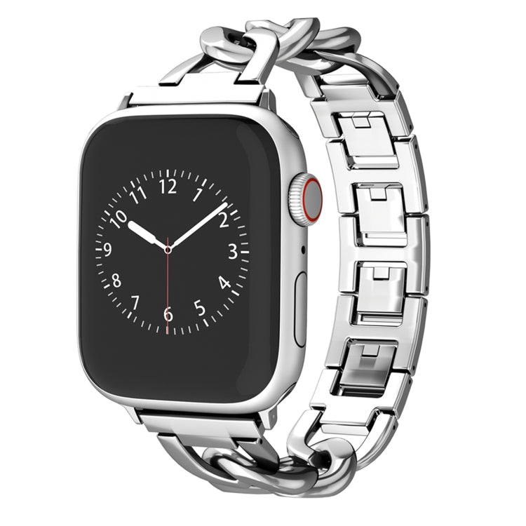 For Apple Watch SE 2023 44mm Quick-Release Metal Chain Watch Band(Silver) - free shipping - PMC TechLife - Order now!