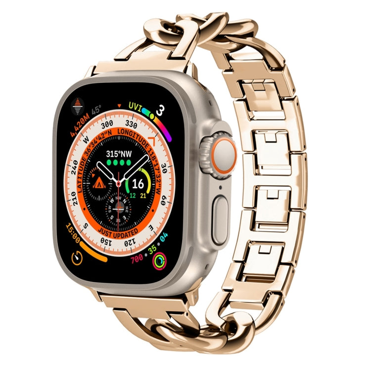 For Apple Watch Ultra 2 49mm Quick-Release Metal Chain Watch Band(Rose Gold) - free shipping - PMC TechLife - Order now!