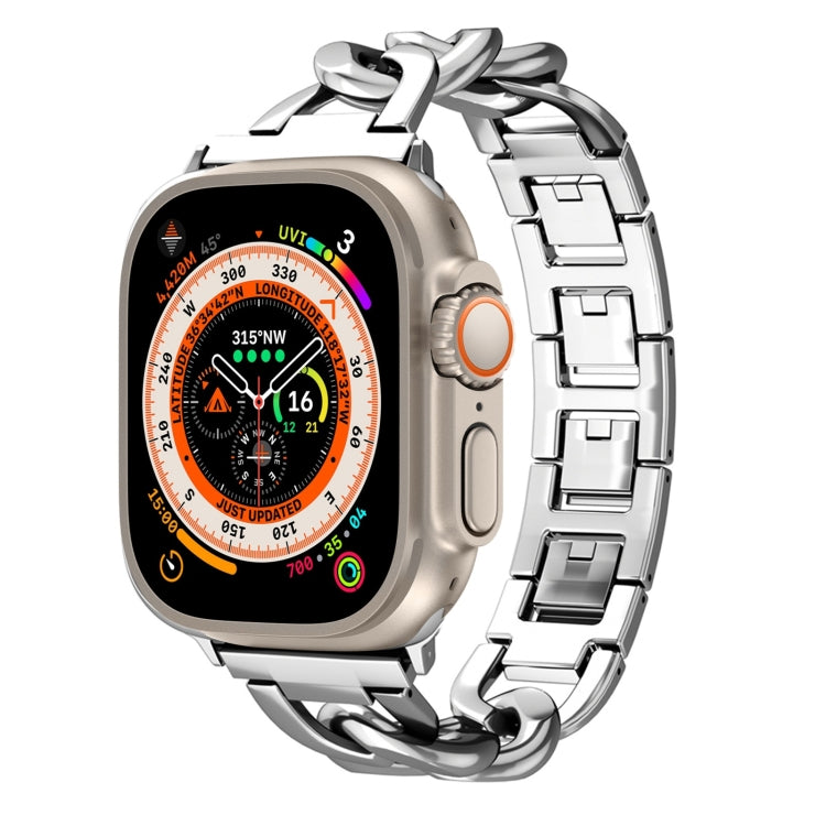 For Apple Watch Ultra 49mm Quick-Release Metal Chain Watch Band(Silver) - free shipping - PMC TechLife - Order now!