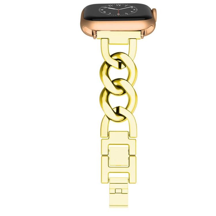 For Apple Watch Series 8 45mm Quick-Release Metal Chain Watch Band(Gold) - free shipping - PMC TechLife - Order now!