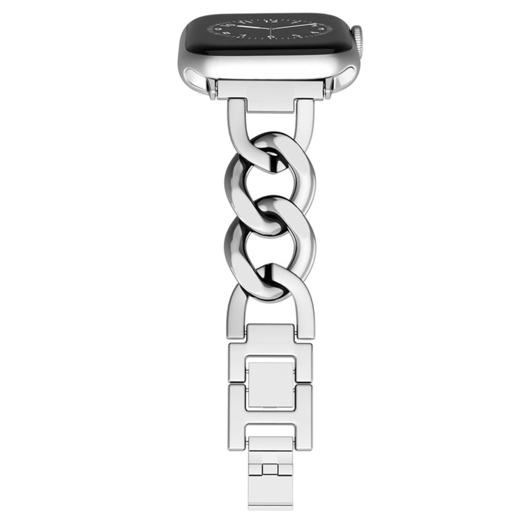 For Apple Watch SE 2022 44mm Quick-Release Metal Chain Watch Band(Silver) - free shipping - PMC TechLife - Order now!