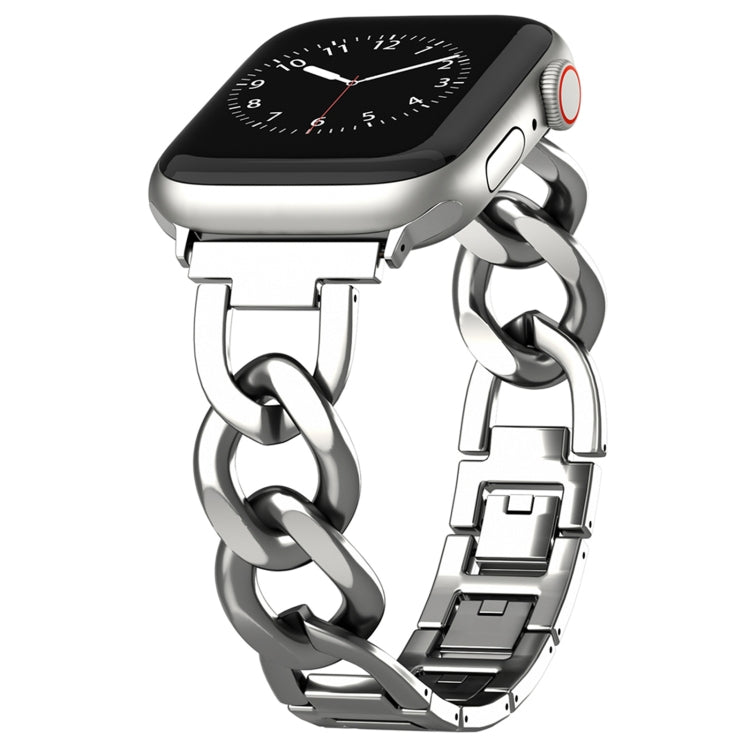 For Apple Watch Series 6 40mm Quick-Release Metal Chain Watch Band(Silver) - free shipping - PMC TechLife - Order now!