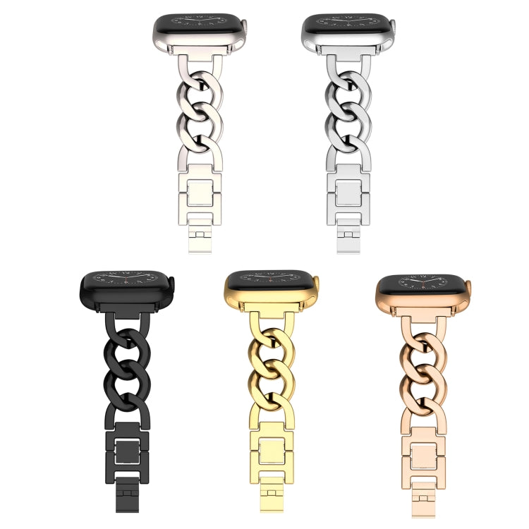For Apple Watch SE 2022 40mm Quick-Release Metal Chain Watch Band(Rose Gold) - free shipping - PMC TechLife - Order now!