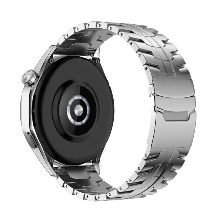 For Huawei Watch GT 4 46mm 22mm Double Lock Buckle Turtle Steel Watch Band(Silver) - free shipping - PMC TechLife - Order now!