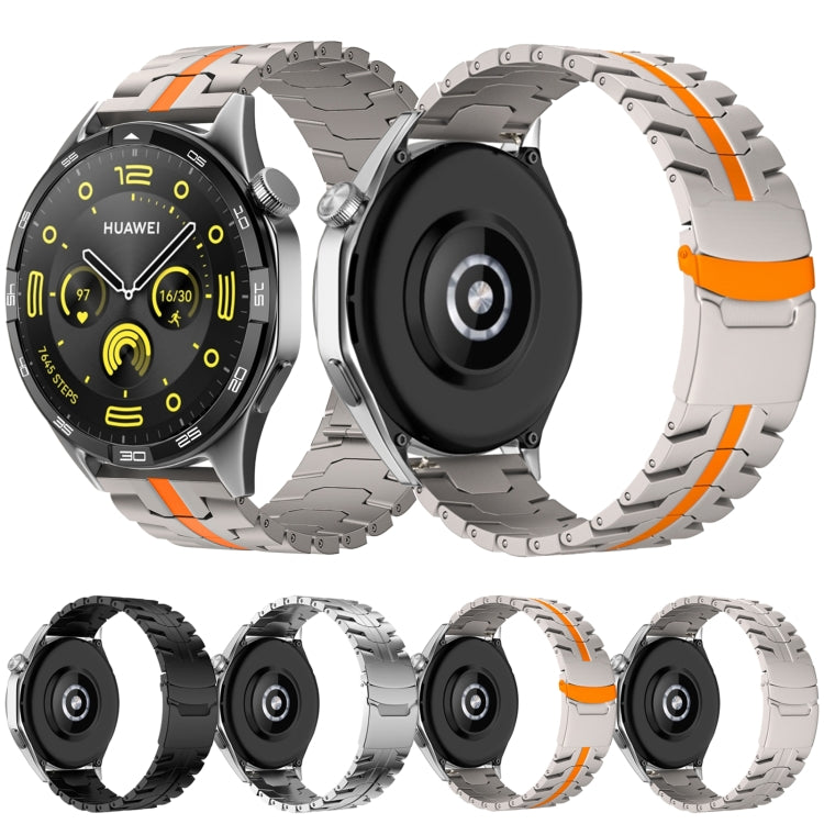For Huawei Watch GT 4 46mm 22mm Double Lock Buckle Turtle Steel Watch Band(Silver) - free shipping - PMC TechLife - Order now!