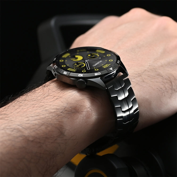 For Huawei Watch GT 4 46mm 22mm Double Lock Buckle Turtle Steel Watch Band(Silver) - free shipping - PMC TechLife - Order now!