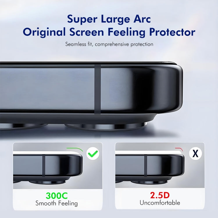 For iPhone 16 Pro ENKAY 300C Super Large Arc Full Coverage High Aluminum-silicon Tempered Glass Film - free shipping - PMC Jewellery - Order now!