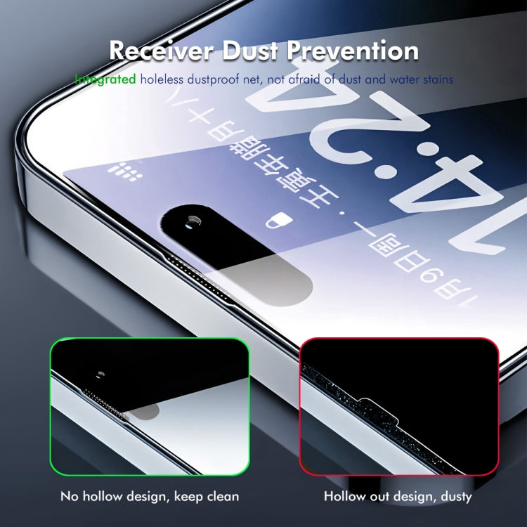 For iPhone 16 Pro Max 2pcs ENKAY 300C Super Large Arc Full Coverage High Aluminum-silicon Tempered Glass Film Black - free shipping - PMC Jewellery - Order now!