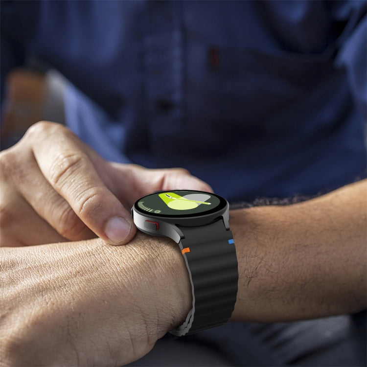 For Samsung Galaxy Watch 6 40 / 44mm Wave Pattern Stitched Silicone Watch Band(Pink) - free shipping - PMC TechLife - Order now!