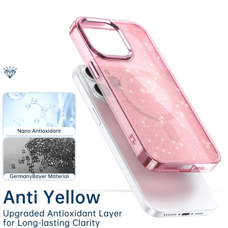 For iPhone 16 Pro Max Glitter MagSafe Shockproof Phone Case(Blue) - iPhone 16 Pro Cases by PMC TechLife | Online Shopping South Africa | PMC TechLife | Buy Now Pay Later Mobicred