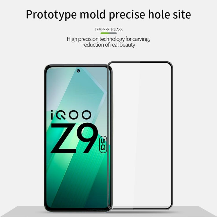 For vivo iQOO Z9 Global PINWUYO 9H 3D Curved Full Screen Explosion-proof Tempered Glass Film(Black) - free shipping - PMC Jewellery - Order now!
