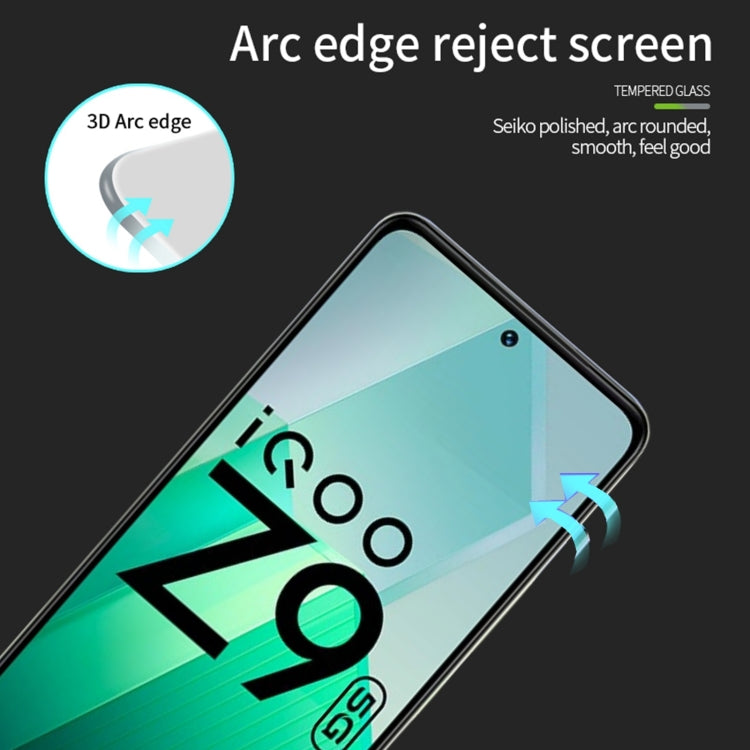 For vivo iQOO Z9 Global PINWUYO 9H 3D Curved Full Screen Explosion-proof Tempered Glass Film(Black) - free shipping - PMC Jewellery - Order now!