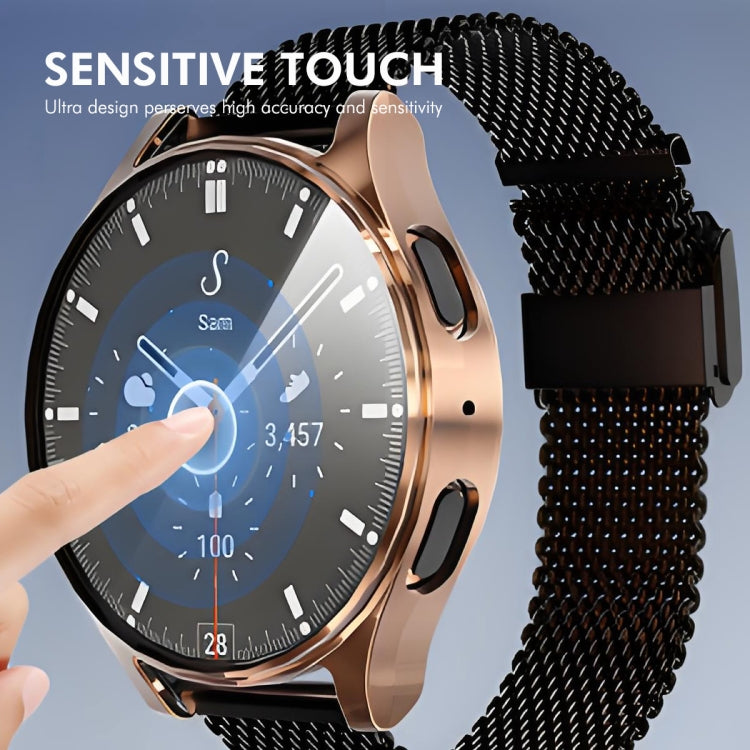 For Samsung Galaxy Watch7 44mm ENKAY Hat-Prince Full Coverage Electroplated Soft TPU Case with Screen Protection(Dark Blue) - free shipping - PMc TechLife - Order now!