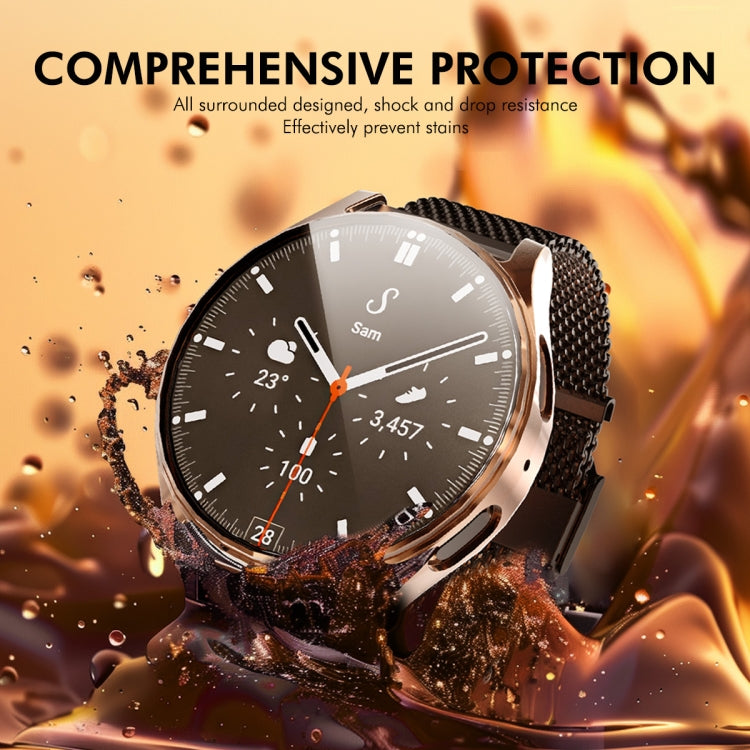 For Samsung Galaxy Watch7 44mm ENKAY Hat-Prince Full Coverage Electroplated Soft TPU Case with Screen Protection(Rose Gold) - free shipping - PMc TechLife - Order now!