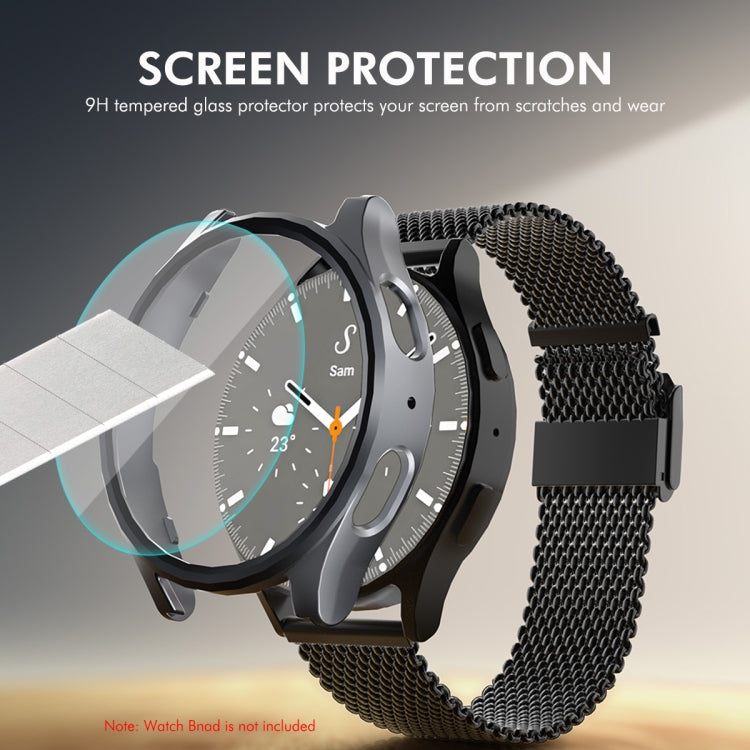 For Samsung Galaxy Watch7 44mm ENKAY Hat-Prince Electroplated Hard PC Case + 0.2mm 9H Glass Screen Protector(Transparent) - free shipping - PMc TechLife - Order now!