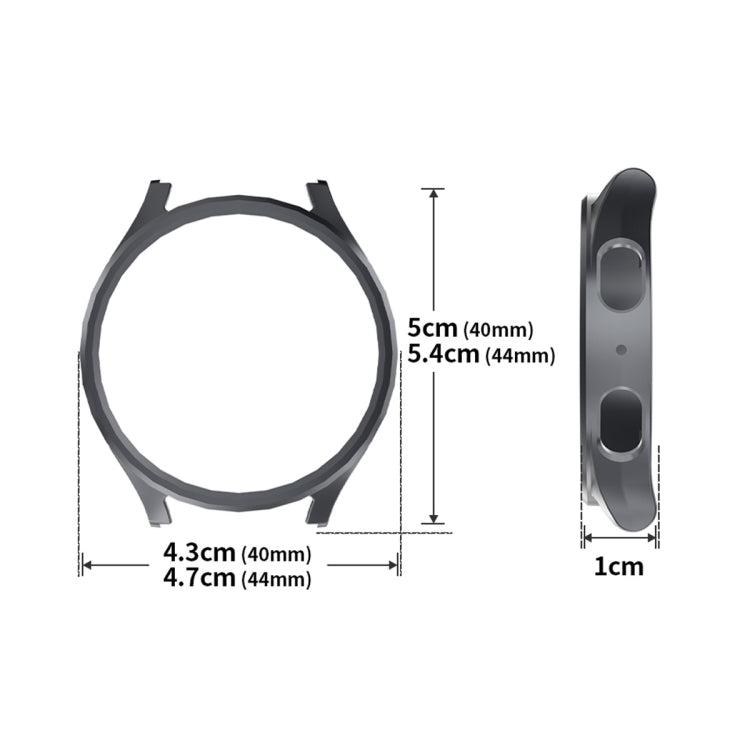 For Samsung Galaxy Watch7 40mm ENKAY Hat-Prince Electroplated Hard PC Case + 0.2mm 9H Glass Screen Protector(Gun Metal) - free shipping - PMc TechLife - Order now!