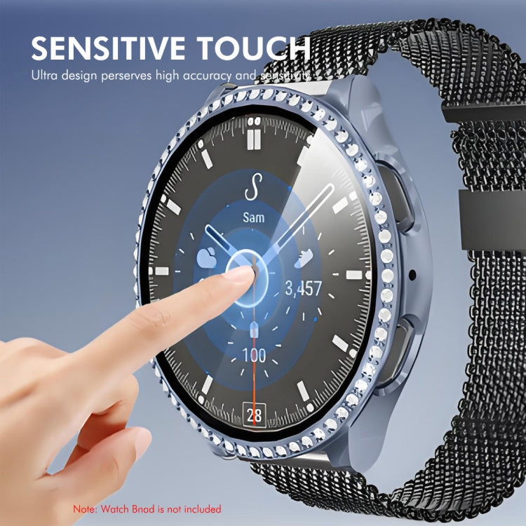 For Samsung Galaxy Watch7 44mm ENKAY Hat-Prince Blink Full Coverage PC + Tempered Glass Film Integrated Watch Case(Dark Blue) - free shipping - PMc TechLife - Order now!
