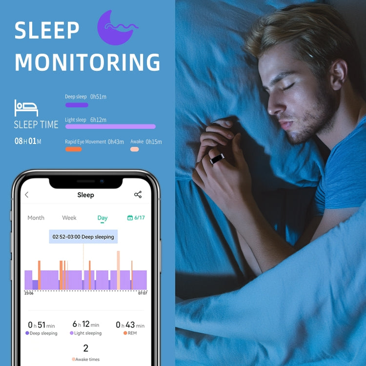 R11M SIZE 7 Smart Ring, Support Heart Rate / Blood Oxygen / Sleep / Multiple Sports Modes(Gold) - Smart Rings / Smart Telephones by PMC TechLife | Online Shopping South Africa | PMC TechLife | Buy Now Pay Later Mobicred