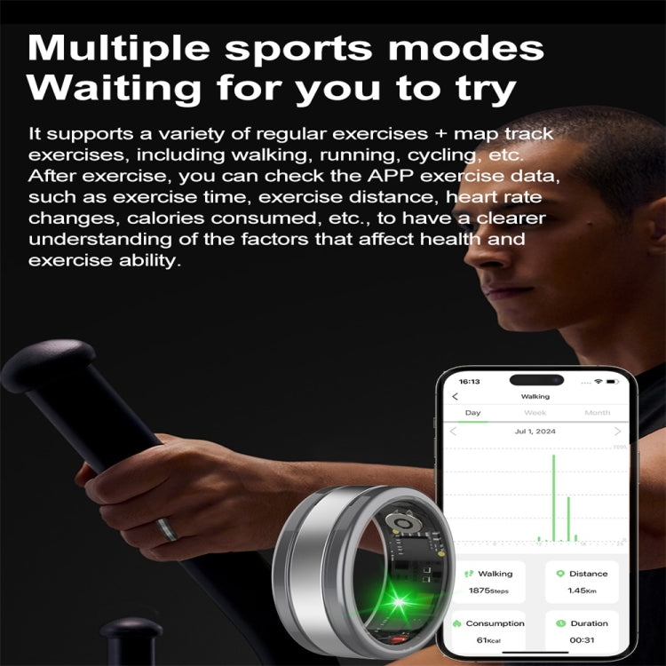 R18 SIZE 8 Smart Ring, Support Heart Rate / Blood Oxygen / Sleep / Multiple Sports Modes(Gold) - Smart Rings / Smart Telephones by PMC TechLife | Online Shopping South Africa | PMC TechLife | Buy Now Pay Later Mobicred