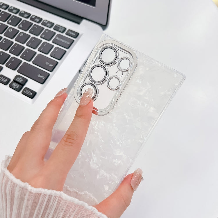 For Samsung Galaxy S25 5G Plating Glitter Texture TPU Phone Case with Lens Film(Pink Water Ripples) - free shipping - PMC Jewellery - Order now!