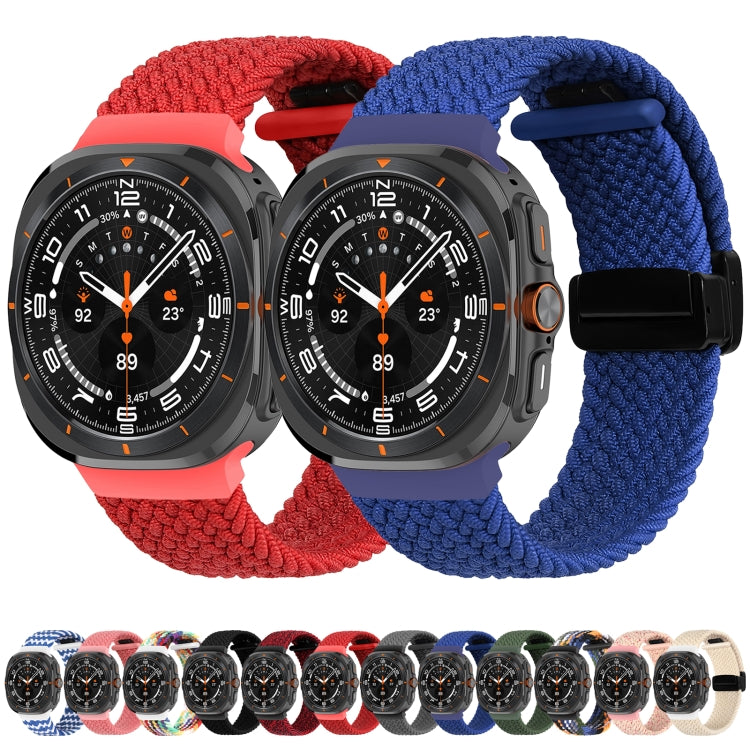 For Samsung Galaxy Watch Ultra 47mm Fold Magnetic Buckle Braided Watch Band(Blue) - free shipping - PMC Jewellery - Order now!