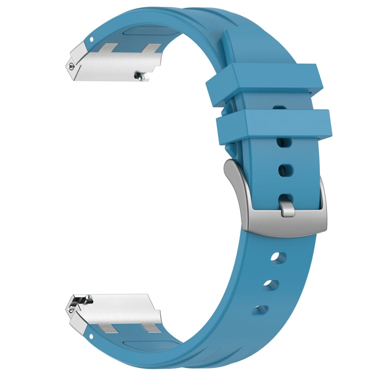 For Samsung Galaxy Watch 5 Pro 45mm 20mm Quick Release Silver Buckle Royal Silicone Watch Band(Sea Blue) - free shipping - PMC TechLife - Order now!