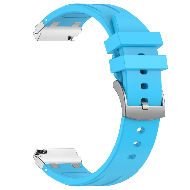 For Samsung Galaxy Watch 42mm 20mm Quick Release Silver Buckle Royal Silicone Watch Band(Sky Blue) - free shipping - PMC TechLife - Order now!
