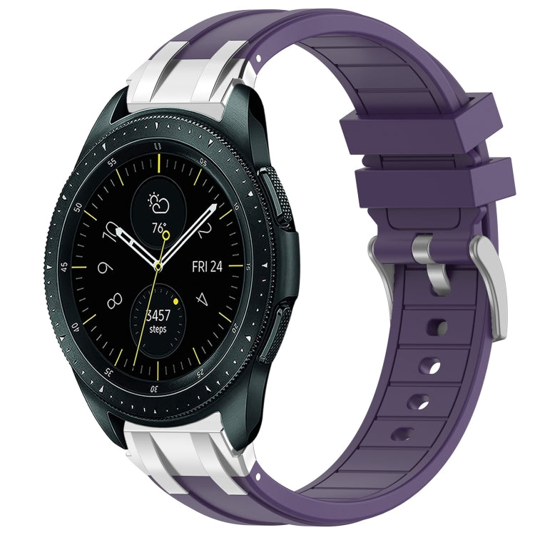 For Samsung Galaxy Watch 42mm 20mm Quick Release Silver Buckle Royal Silicone Watch Band(Purple) - free shipping - PMC TechLife - Order now!