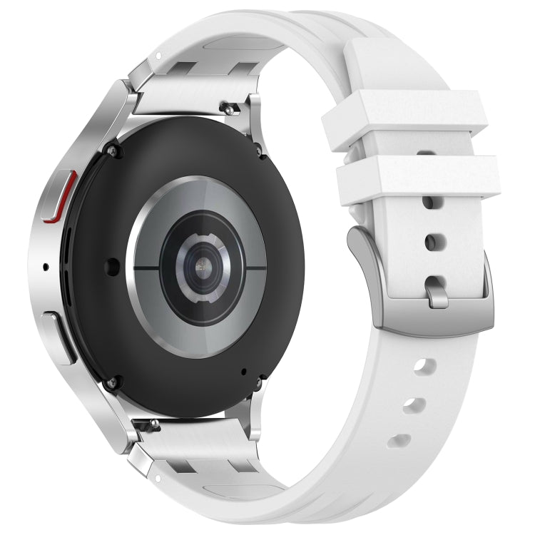 For Samsung Gear S2 Classic 20mm Quick Release Silver Buckle Royal Silicone Watch Band(White) - free shipping - PMC TechLife - Order now!