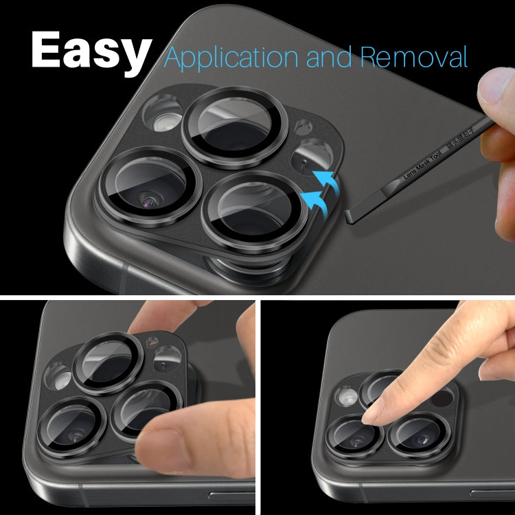 For iPhone 16 Pro / 16 Pro Max NORTHJO Matte Camera Lens Protector Tempered Glass Rear Lens Film(Black) - iPhone 16 Pro Tempered Glass by NORTHJO | Online Shopping South Africa | PMC TechLife | Buy Now Pay Later Mobicred