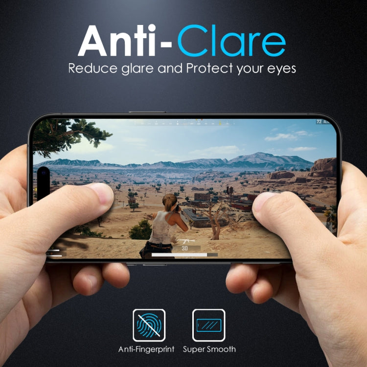 For iPhone 16 Pro NORTHJO Matte Silkscreen Anti-Fingerprint Tempered Glass Film - iPhone 16 Pro Tempered Glass by NORTHJO | Online Shopping South Africa | PMC TechLife | Buy Now Pay Later Mobicred