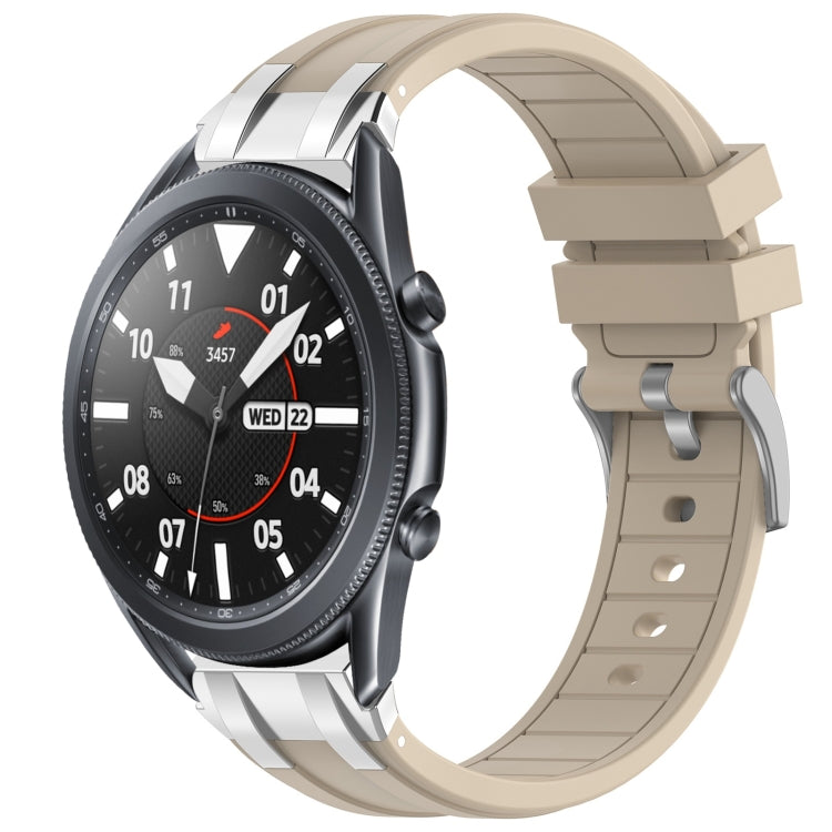 For Samsung Galaxy Watch 3 45mm 22mm Quick Release Silver Buckle Royal Silicone Watch Band(Starlight) - free shipping - PMC TechLife - Order now!