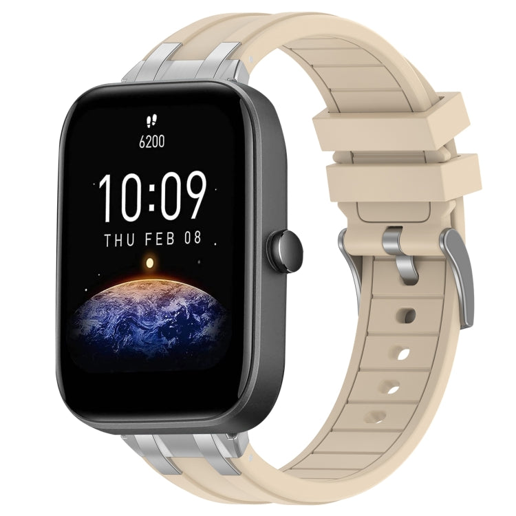 For Amazfit Bip3 20mm Quick Release Silver Buckle Royal Silicone Watch Band(Starlight) - free shipping - PMC TechLife - Order now!