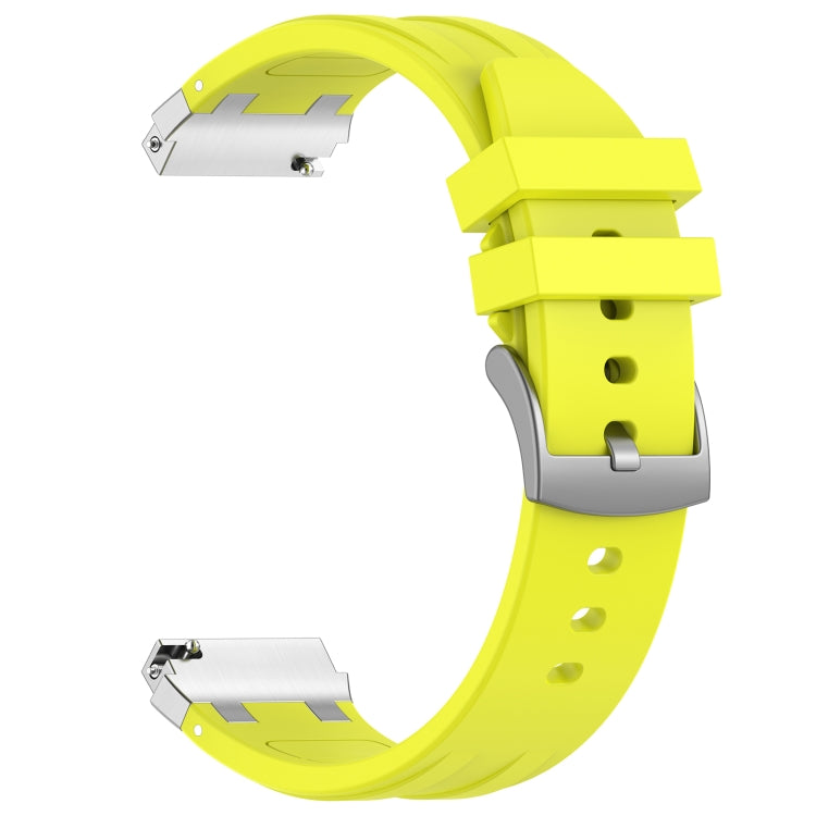 For Amazfit GTS 2 20mm Quick Release Silver Buckle Royal Silicone Watch Band(Vital Yellow) - free shipping - PMC TechLife - Order now!