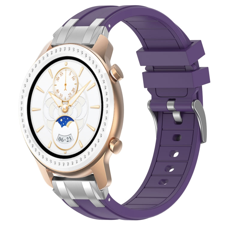 For Amazfit GTR 42mm 20mm Quick Release Silver Buckle Royal Silicone Watch Band(Purple) - free shipping - PMC TechLife - Order now!