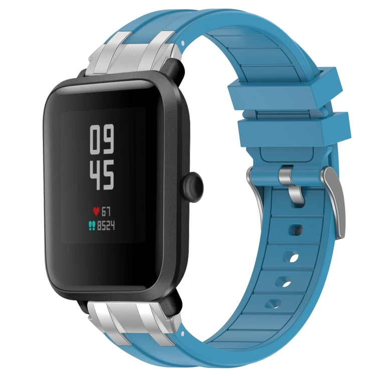 For Amazfit Bip Lite 20mm Quick Release Silver Buckle Royal Silicone Watch Band(Sea Blue) - free shipping - PMC TechLife - Order now!