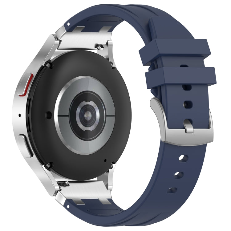 For Amazfit GTS 20mm Quick Release Silver Buckle Royal Silicone Watch Band(Navy Blue) - free shipping - PMC TechLife - Order now!