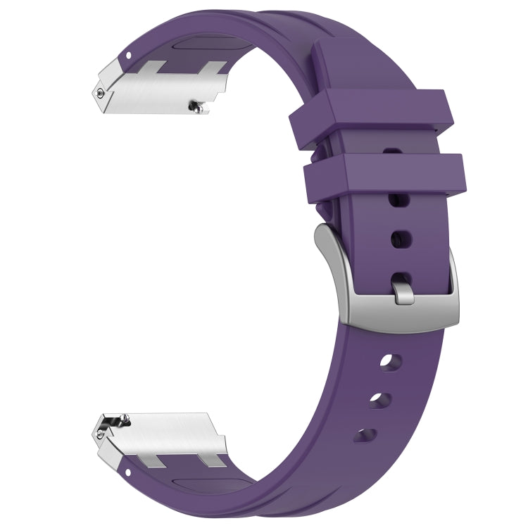 For Amazfit Bip 20mm Quick Release Silver Buckle Royal Silicone Watch Band(Purple) - free shipping - PMC TechLife - Order now!
