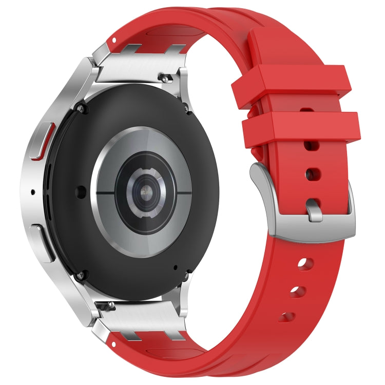 For Honor Watch ES 20mm Quick Release Silver Buckle Royal Silicone Watch Band(Red) - free shipping - PMC TechLife - Order now!
