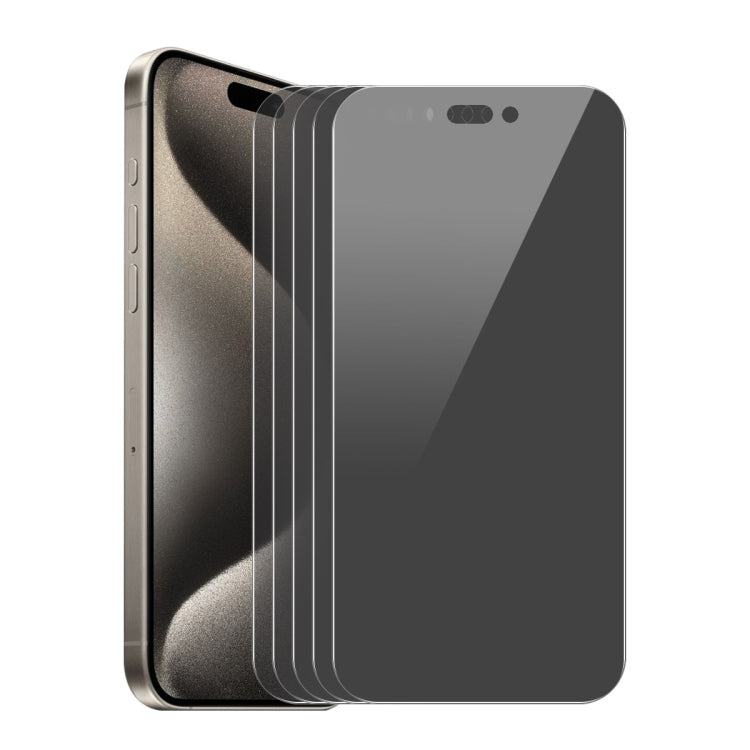 For iPhone 15 Pro Max 5pcs ENKAY Hat-Prince 28 Degree Anti-peeping Privacy Tempered Glass Film - free shipping - PMC Jewellery - Order now!
