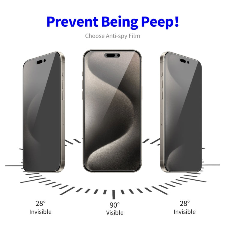 For iPhone 15 Pro Max 5pcs ENKAY Hat-Prince 28 Degree Anti-peeping Privacy Tempered Glass Film - free shipping - PMC Jewellery - Order now!