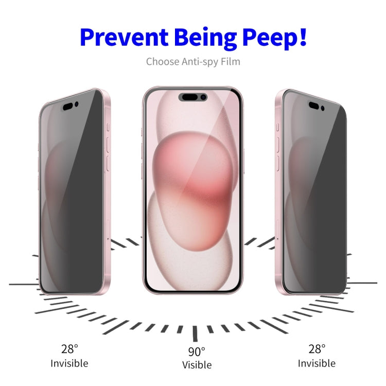 For iPhone 16 5pcs ENKAY Hat-Prince 28 Degree Anti-peeping Privacy Tempered Glass Film - free shipping - PMC TechLife - Order now!