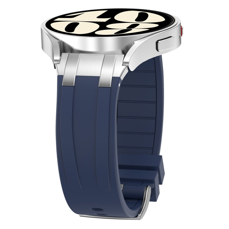 For Huawei Watch 4 22mm Quick Release Silver Buckle Royal Silicone Watch Band(Navy Blue) - free shipping - PMC TechLife - Order now!