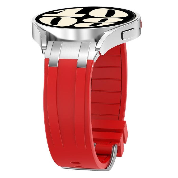 For Huawei Watch GT3 Pro 46mm 22mm Quick Release Silver Buckle Royal Silicone Watch Band(Red) - free shipping - PMC TechLife - Order now!