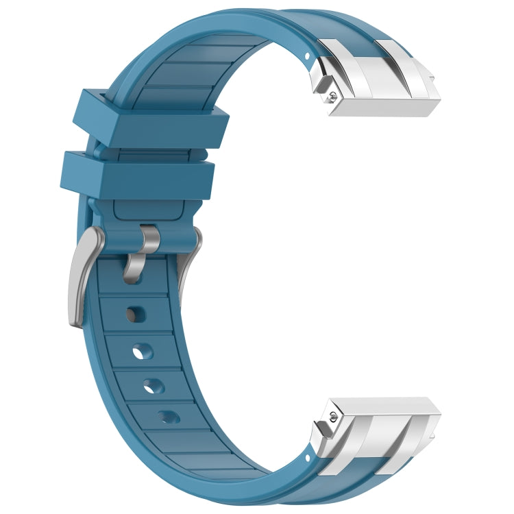 For Huawei Watch GT3 46mm 22mm Quick Release Silver Buckle Royal Silicone Watch Band(Sea Blue) - free shipping - PMC TechLife - Order now!