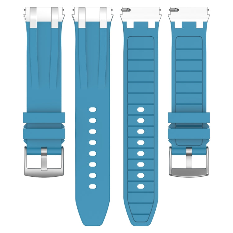 For Huawei Watch GT3 46mm 22mm Quick Release Silver Buckle Royal Silicone Watch Band(Sea Blue) - free shipping - PMC TechLife - Order now!