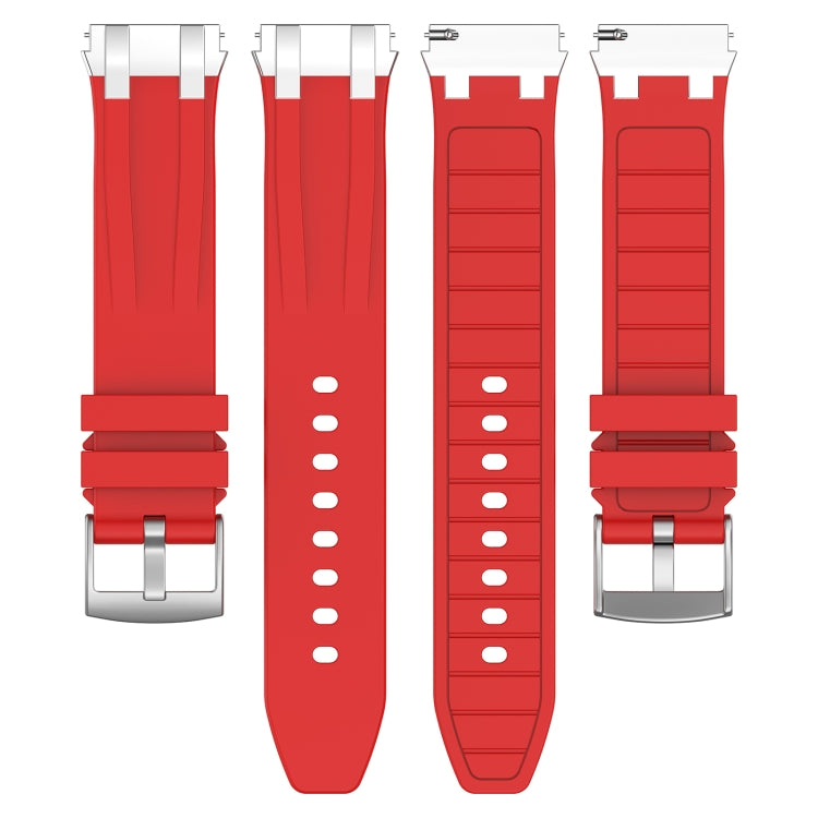 For Huawei Watch GT3 46mm 22mm Quick Release Silver Buckle Royal Silicone Watch Band(Red) - free shipping - PMC TechLife - Order now!