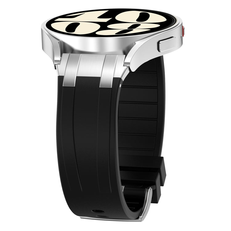 For Huawei Watch GT Runner 22mm Quick Release Silver Buckle Royal Silicone Watch Band(Black) - free shipping - PMC TechLife - Order now!